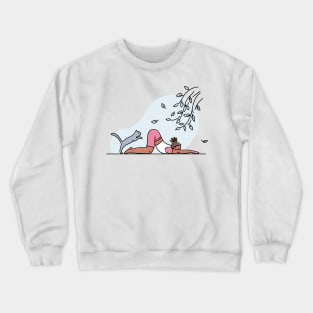 YOGA WITH CAT ILLUSTRATION Crewneck Sweatshirt